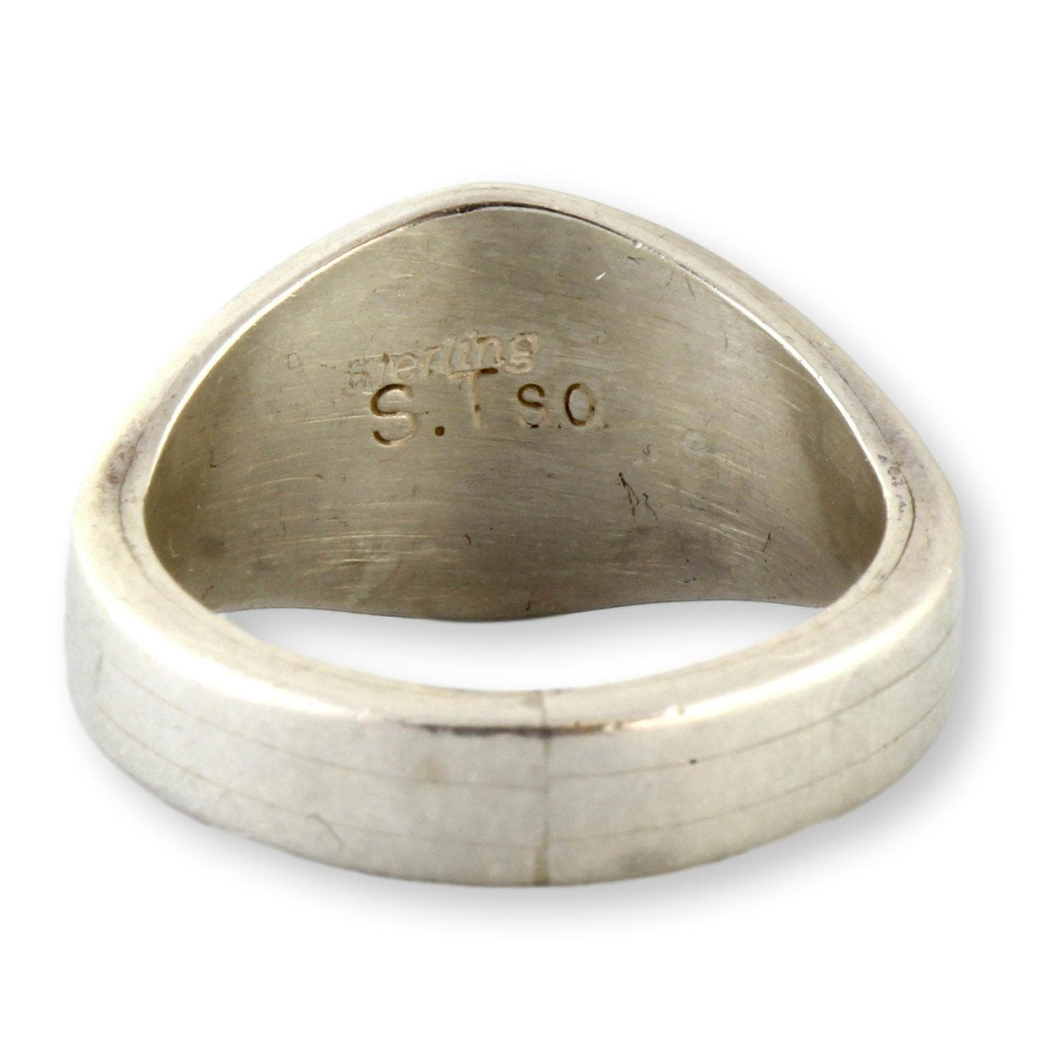 Black Onyx & Fiery Opal Sterling Silver Ring by Navajo Sheila Tso - Size 8 - Thumbnail 4