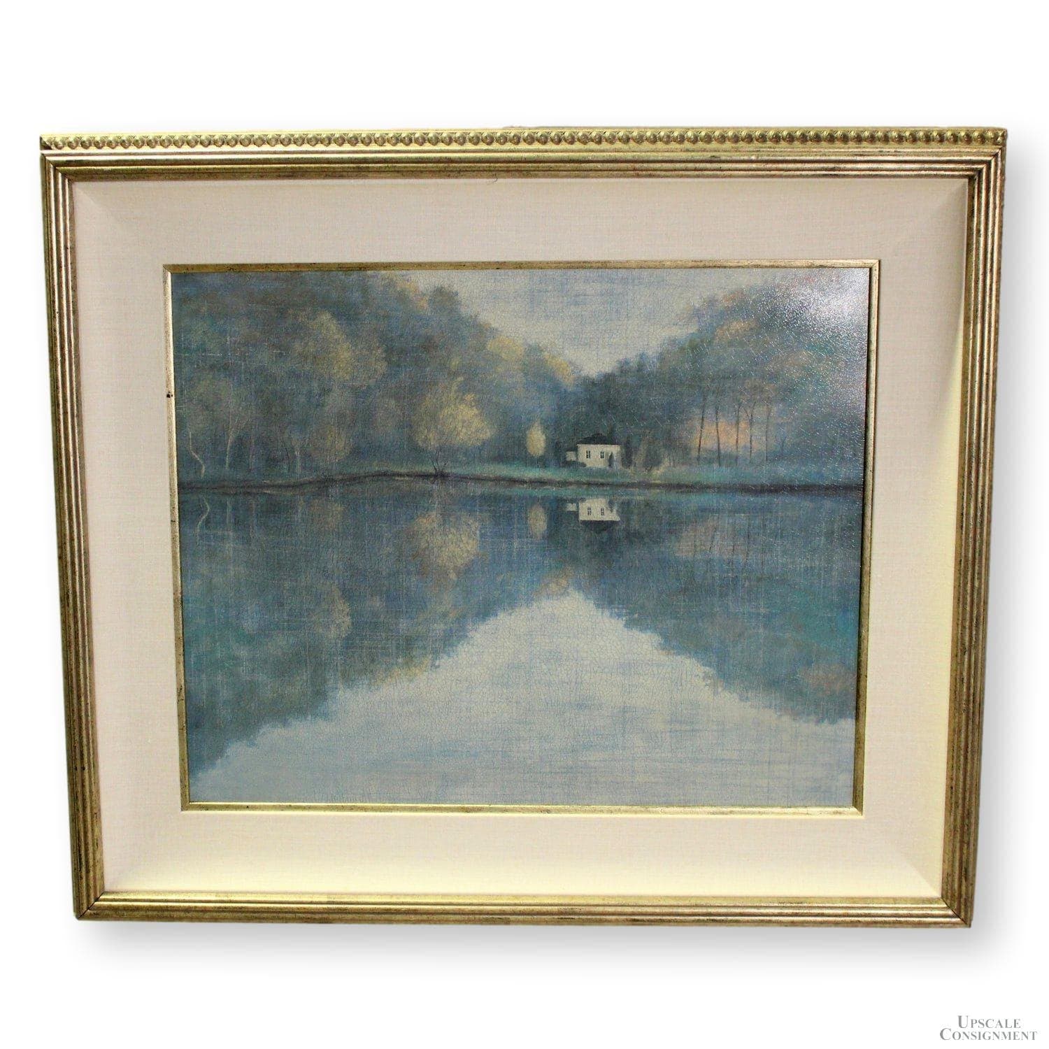 Framed Artwork - Manor Reflected in Still Water - Image 1