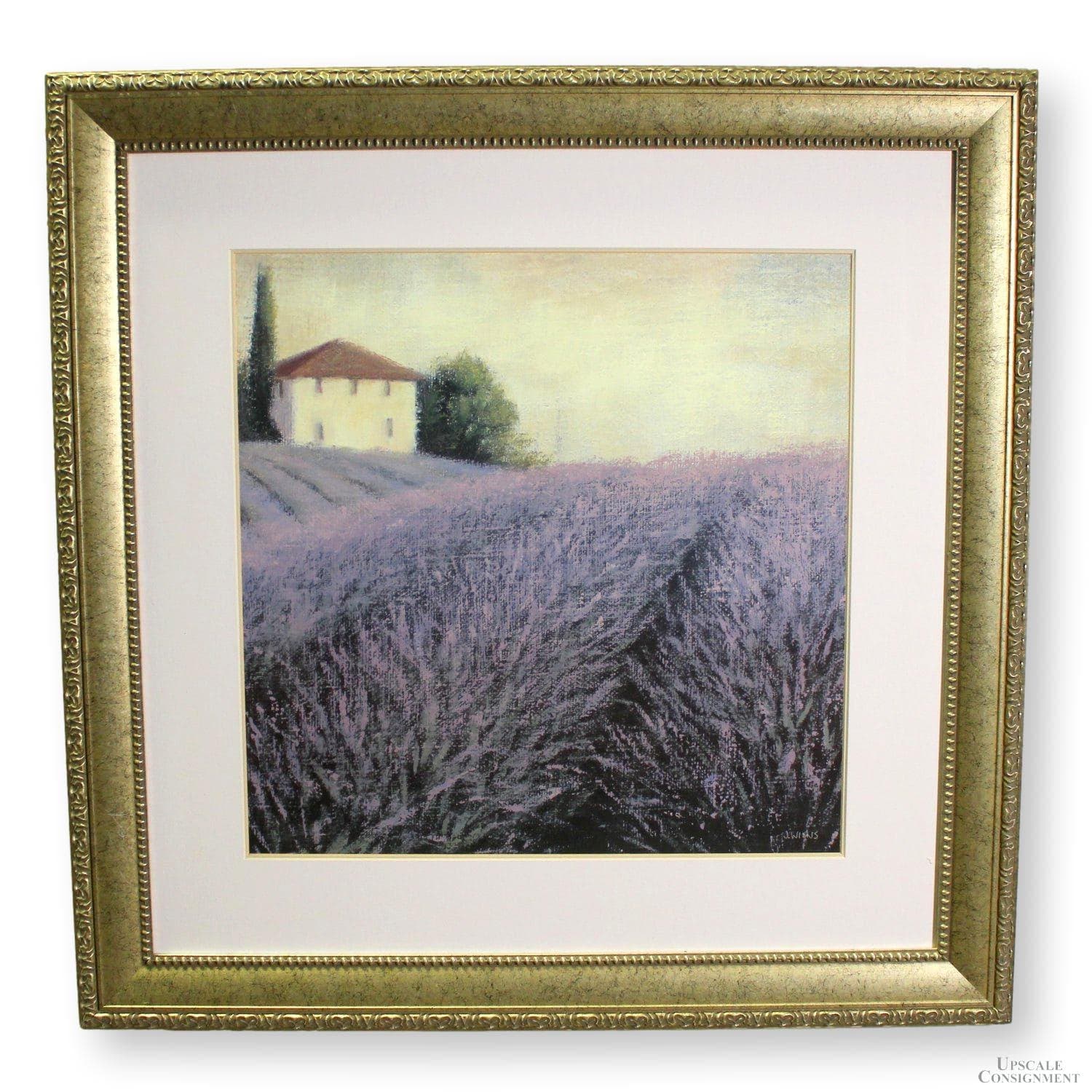 Framed Artwork - Tuscan Villa in Lavender Field - Image 1