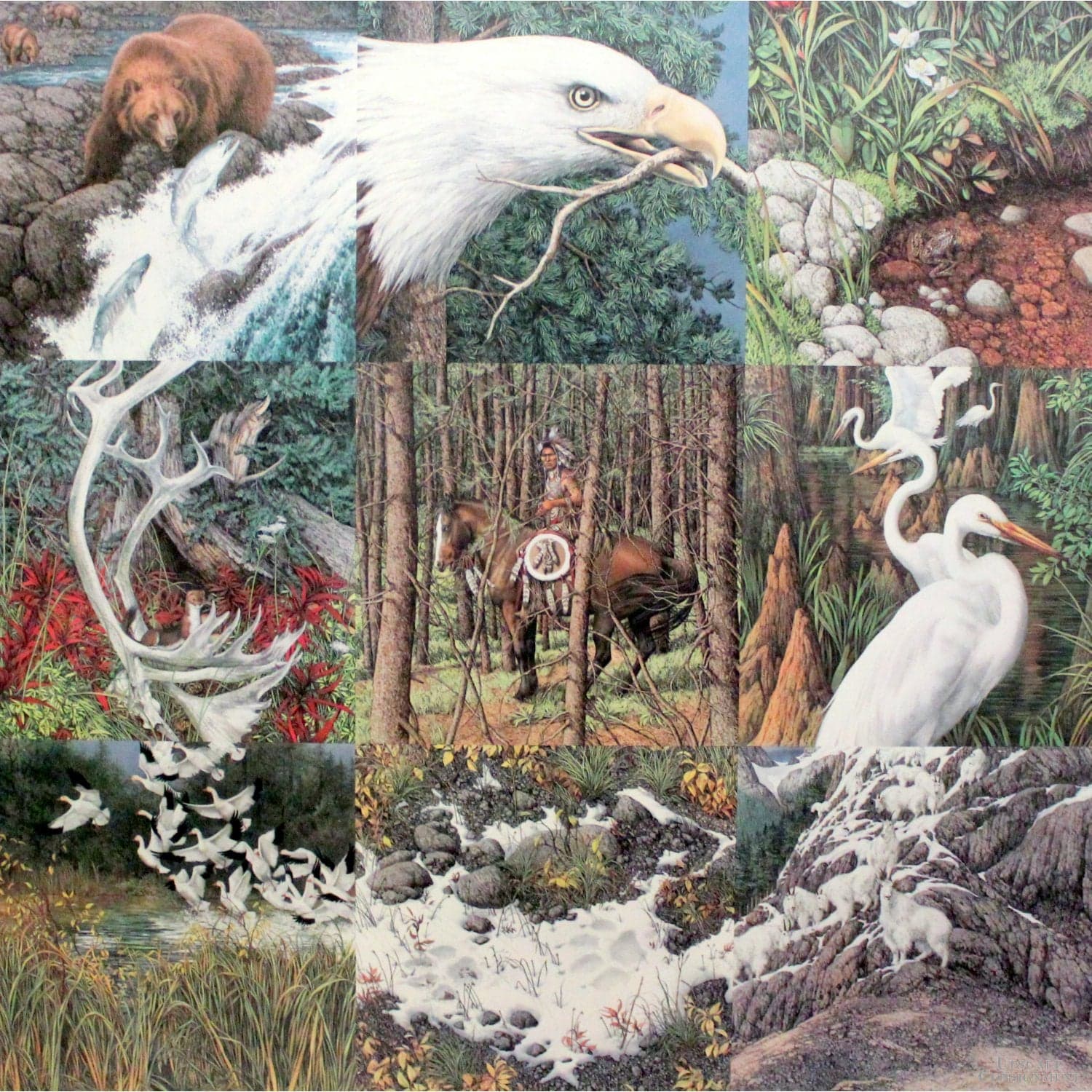 Framed Signed Limited Edition Print "Sacred Circle" by Bev Doolittle - Thumbnail 2