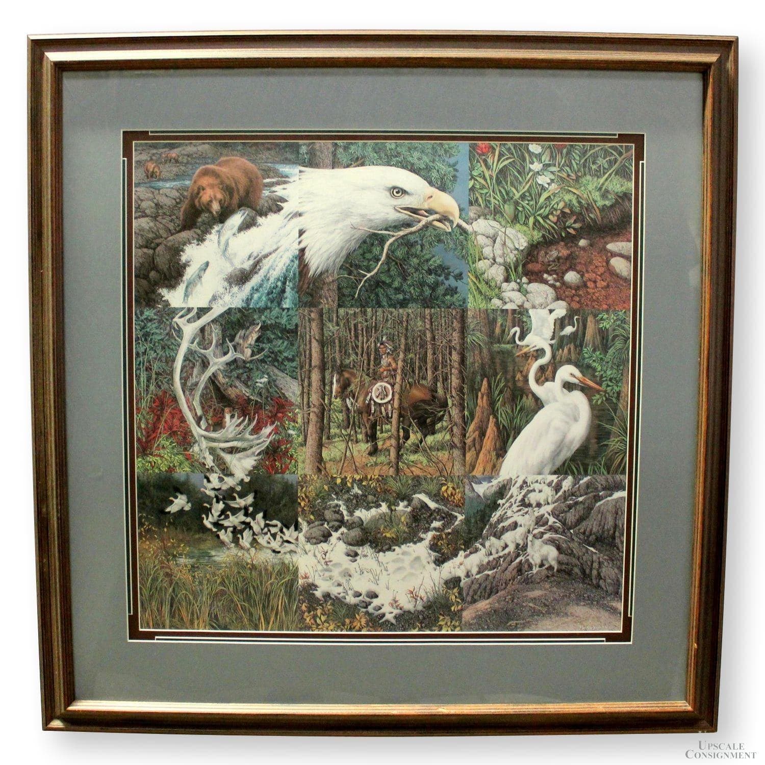 Framed Signed Limited Edition Print "Sacred Circle" by Bev Doolittle - Image 1