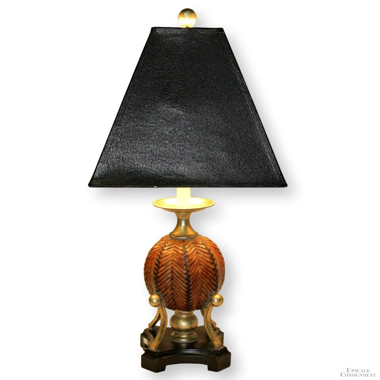 Uttermost Black & Gold Woven Orb Table Lamp - Thumbnail 2