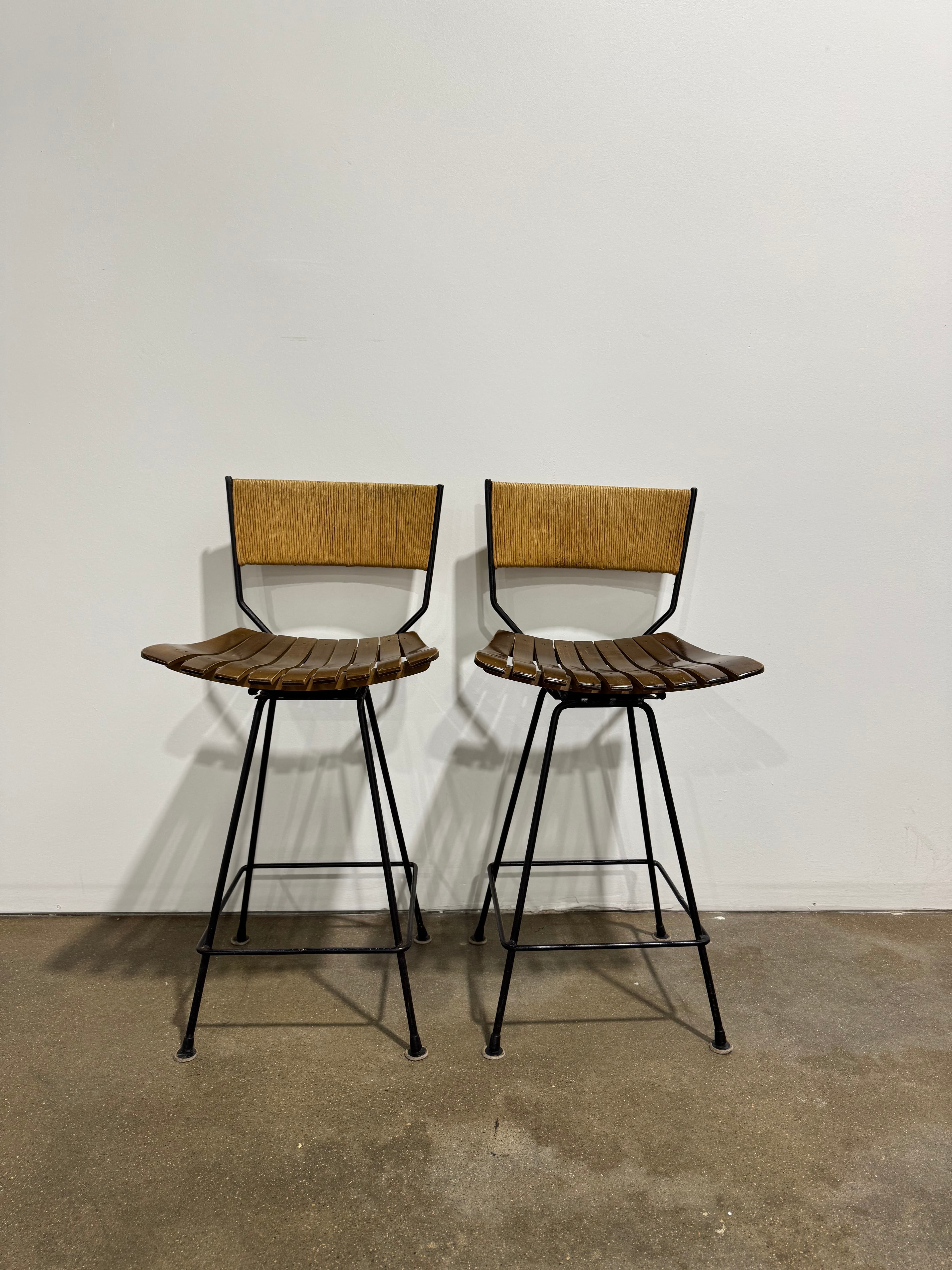 Arthur Umanoff Mid-Century Modern Counter Stool (set of 2) - Image 1