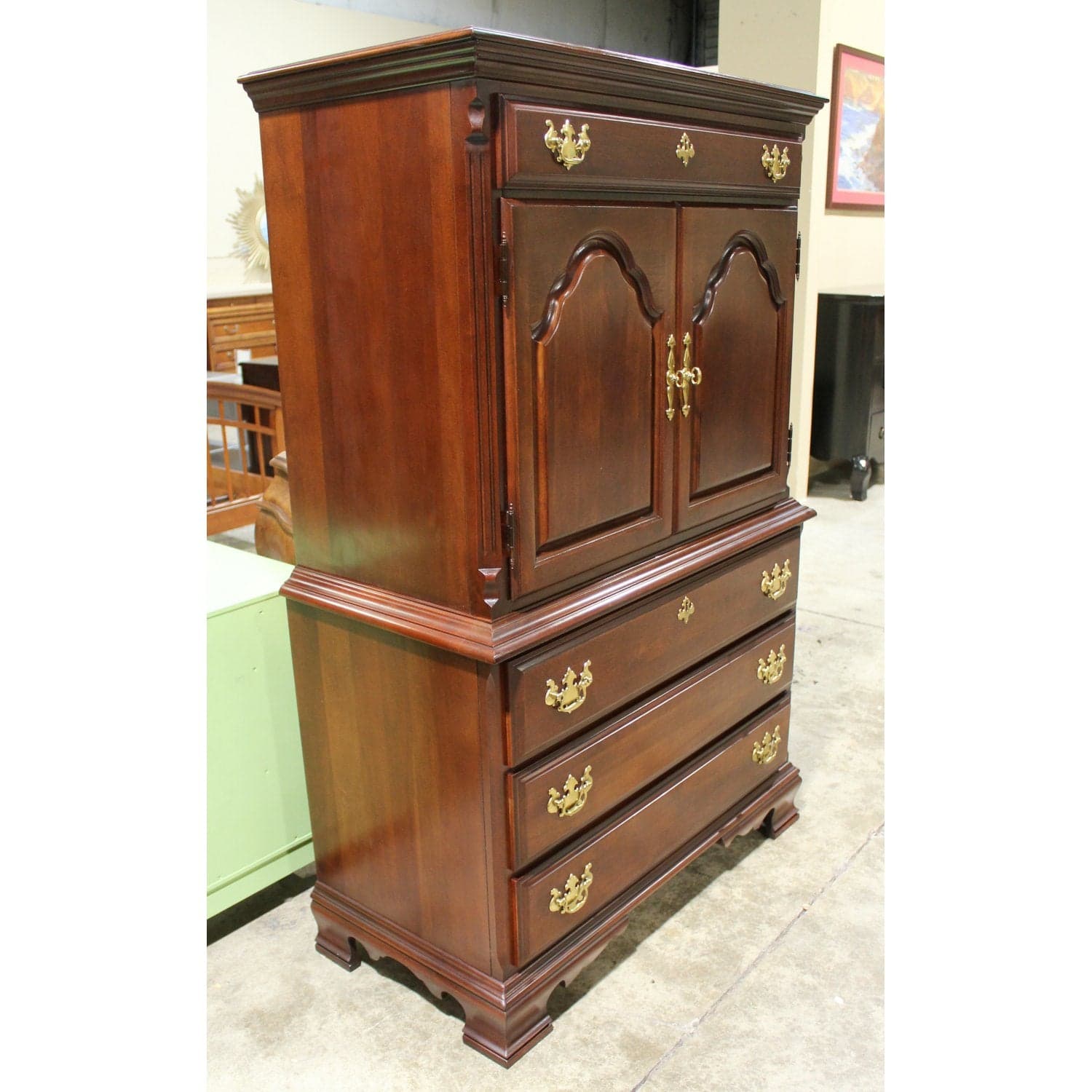 Sumpter Furniture Mahogany Gentleman's Chest - Dark Cherry - Thumbnail 3