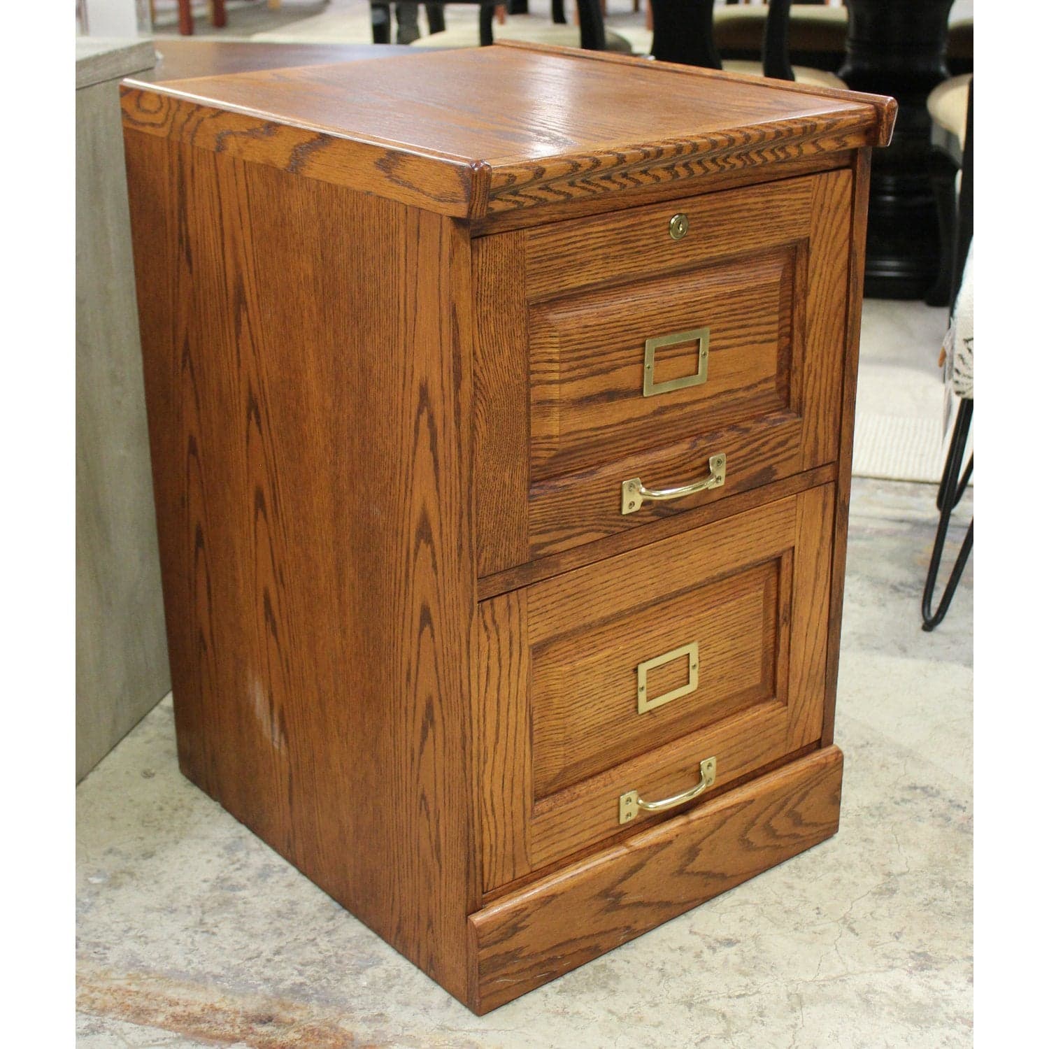 Winners Only 2 Drawer Oak File Cabinet - Thumbnail 3