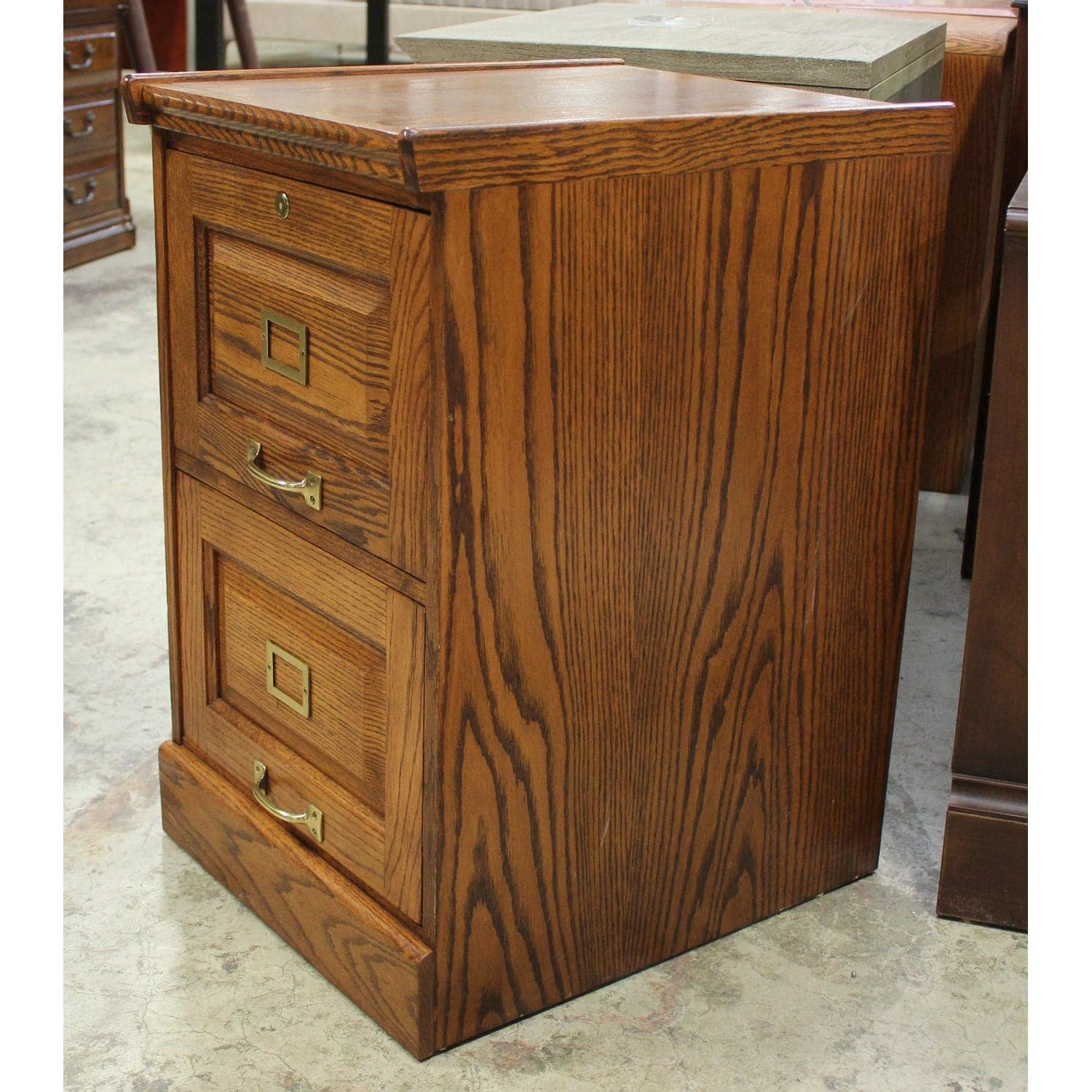 Winners Only 2 Drawer Oak File Cabinet - Thumbnail 4