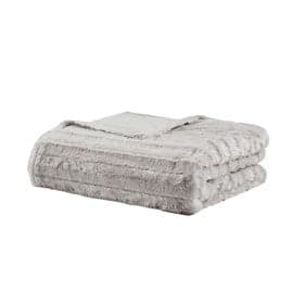 *NEW* Duke Faux Fur Weighted Blanket/Grey - Image 1