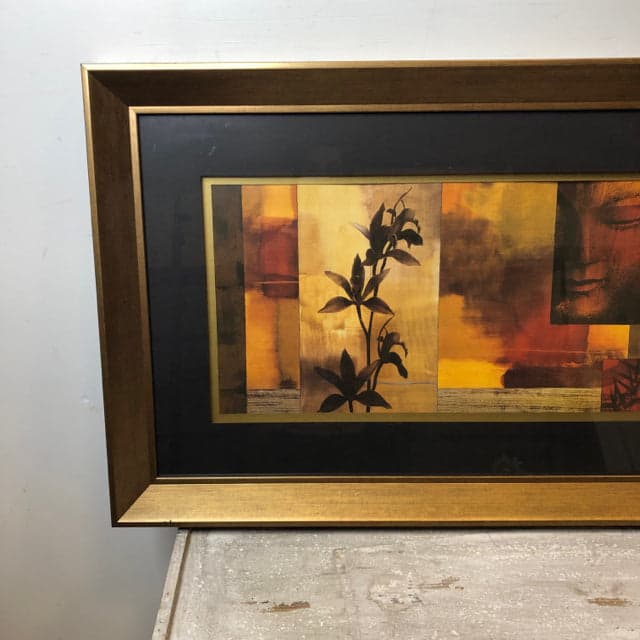 Asian Style Print in Wood Frame - Thumbnail 2
