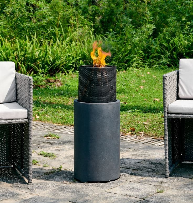 *NEW* 30" Wood Burning Faux Stone Fire Column - Image 1