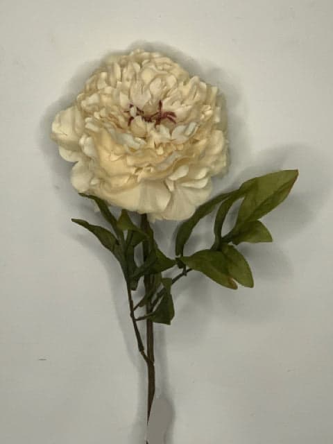 *NEW* 29" Polyester Large Ivory Peony - Image 1