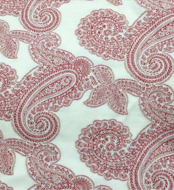 Pottery Barn Paisley Red and Cream Queen Duvet Cover Set with 2 Shams - Image 1