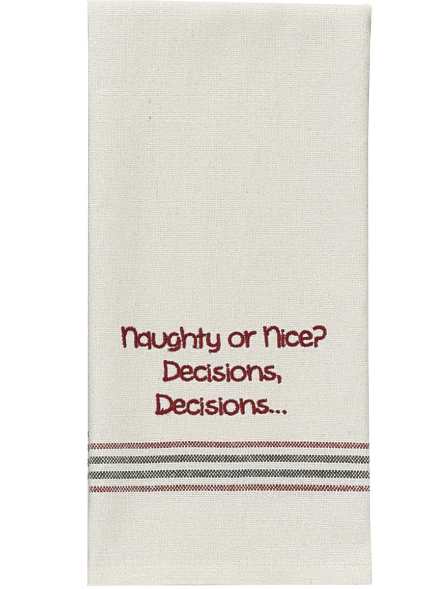 *NEW* Naughty or Nice Dishtowel - Image 1