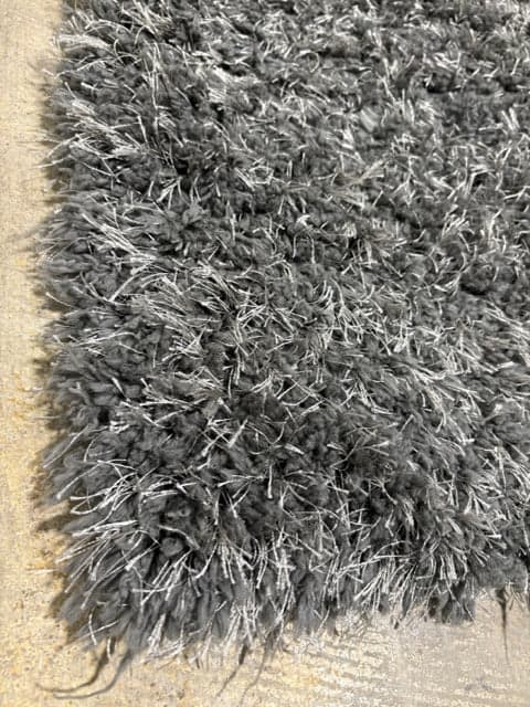 12X9 Two Tone Grey & Silver Shag Rug - Thumbnail 3