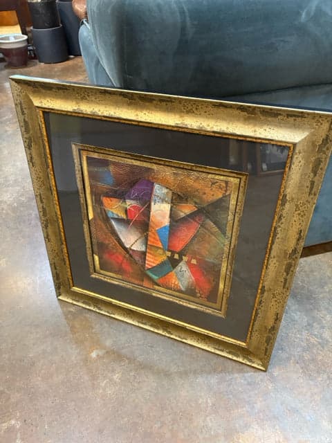 "Logo 2" By Eric Waugh Print In Gold Frame - Image 1