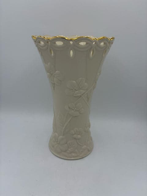 Classic Lenox Bellflower Vase with Gold Rim - Image 1