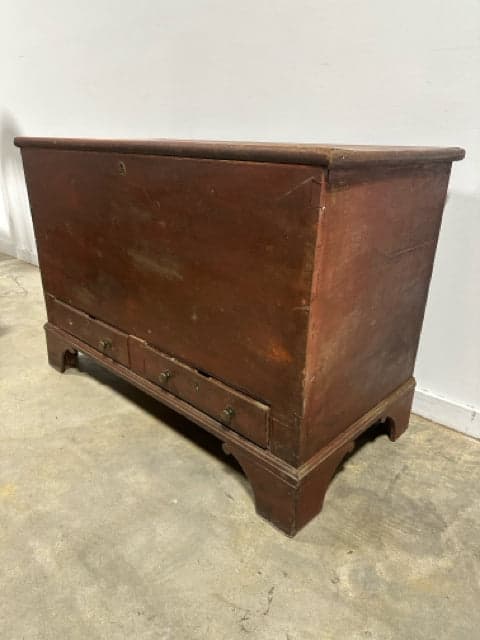 Distressed Wooden Trunk with 2 Drawers - Thumbnail 4