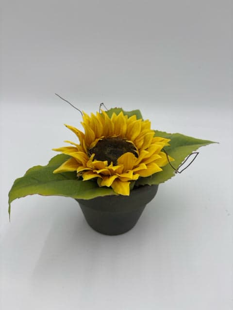 Faux Sunflower In Pot - Image 1