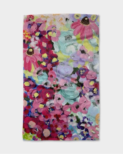 *NEW* Geometry Pink Fields of Joy Tea Towel - Image 1