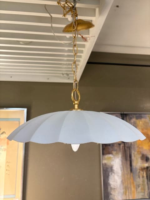 Maxim Primrose 1-Light Pendant with White Matte & Gold Leaf Finish - Thumbnail 2