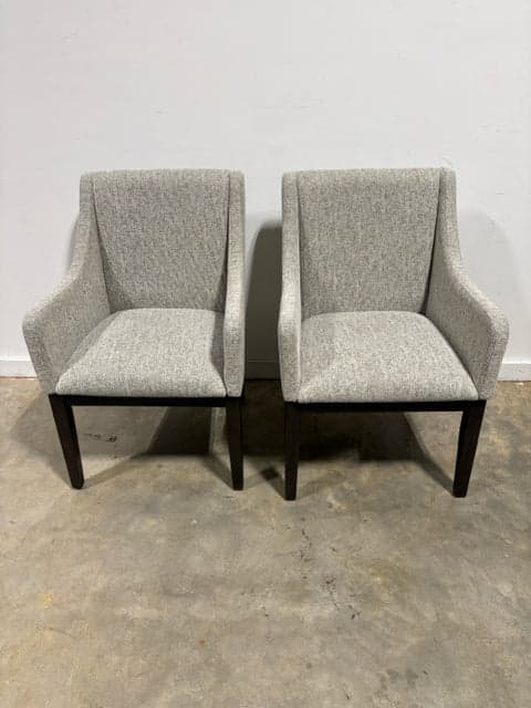 Set Of 2 Burkhaus Ashley Arm Chair Grey Accent Chairs - Image 1