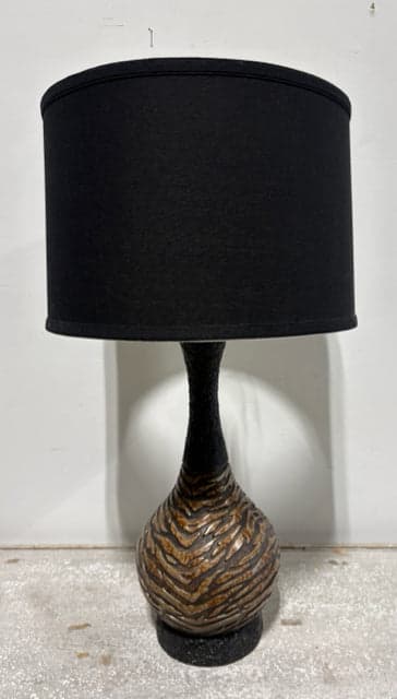 Black & Brown Textured Table Lamp - Image 1