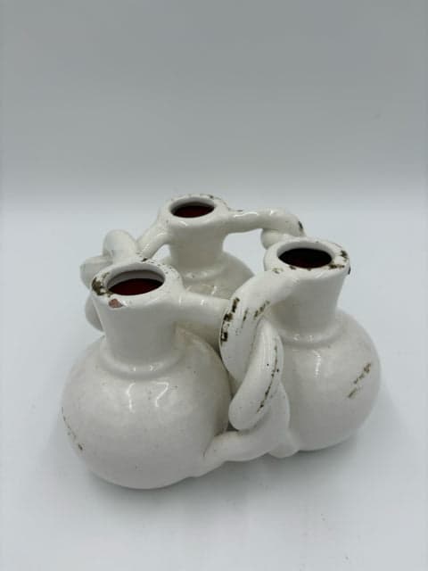 Triple Jointed Glazed Pottery Vase - Image 1
