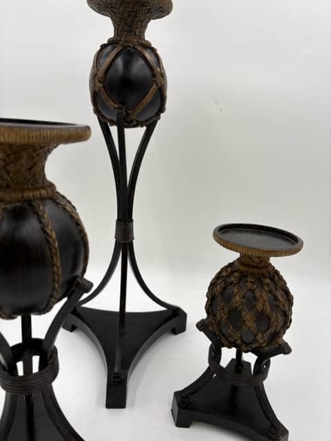 Set Of 3 Decorative Candleholders - Thumbnail 2
