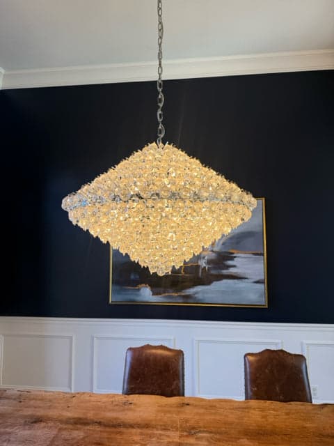 Large Crystal Orb 23-Light Chrome Chandelier - Image 1