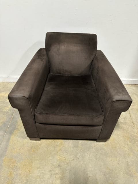 Hickory Chair Furniture Co. Brown Velvet Arm Chair - Image 1