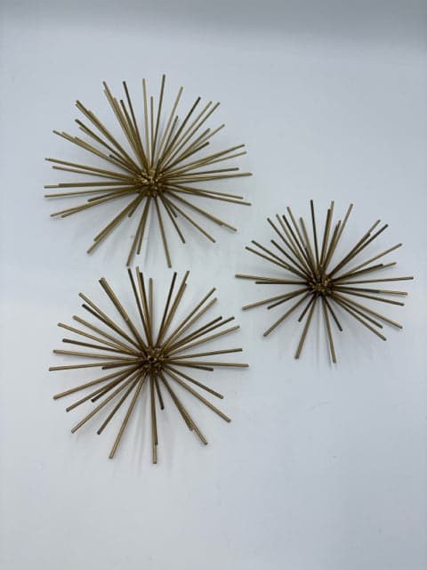 Set Of 3 Gold Starburst Wall Decor - Image 1