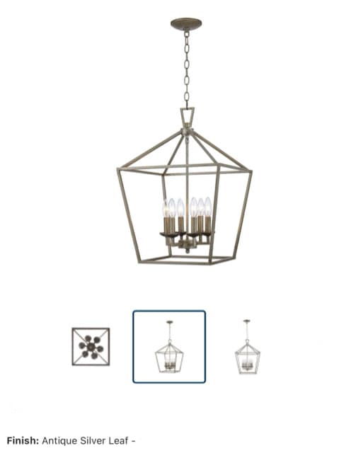 *NEW*Trans Globe 6 Light Antique Silver Leaf Finish Chandelier - Image 1