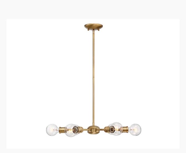 *NEW*Meridian Lighting 6 Light Warm Brass Finish Chandelier - Image 1