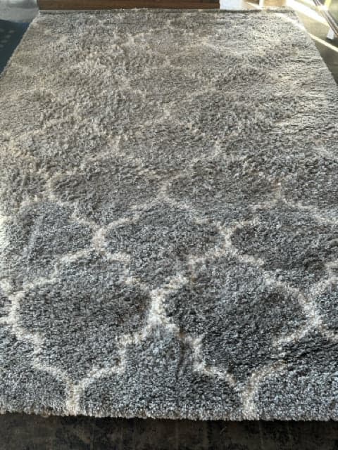 9 X 12 Safavieh Grey And Cream Fontana Shag Area Rug - Image 1