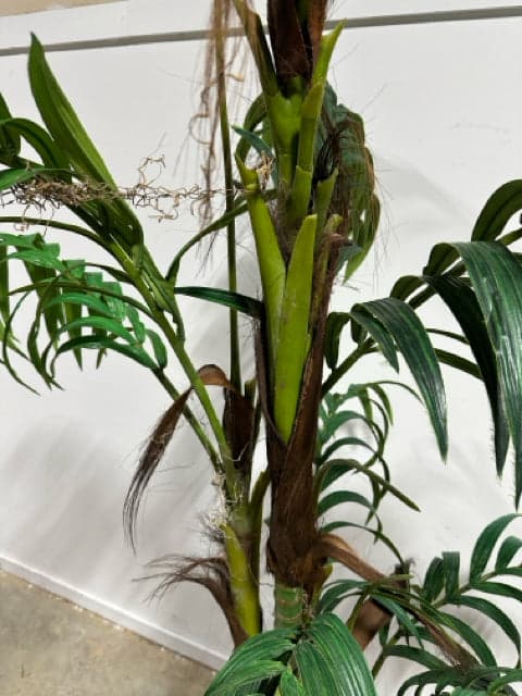 Faux Palm Tree in Metal Planter - Thumbnail 2