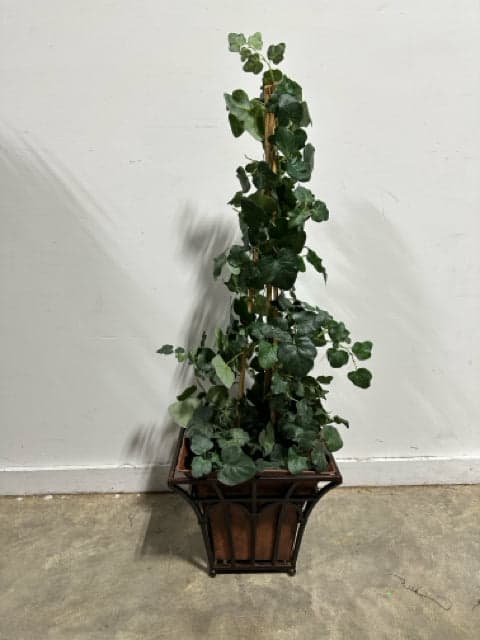 Faux Ivy in Metal Planter - Image 1