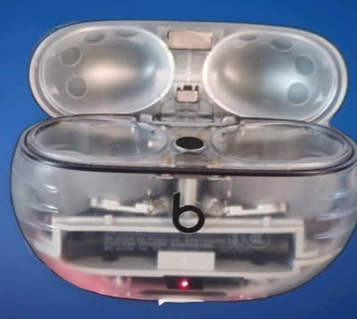 Apple Beats Studio Buds+ CASE ONLY Transparent Clear A2870 Beats By Dre - Thumbnail 3