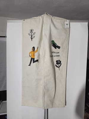 Bob Mollena White Volcom Pantalons With Goofy Characters, Waist 30 NWT - Image 1