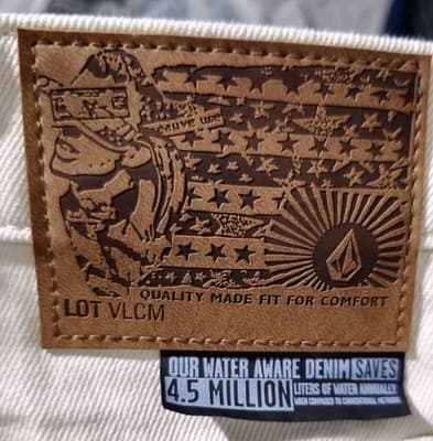 Bob Mollena White Volcom Pantalons With Goofy Characters, Waist 30 NWT - Thumbnail 6