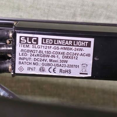 SLC LED Linear Light Bar RGBW DMX512 24W - Thumbnail 4