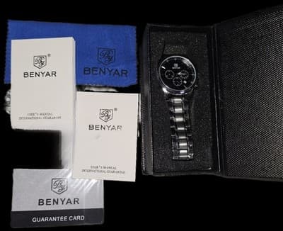 Benyar Mens BY-5160M Chronograph Date Quartz Watch - Thumbnail 4