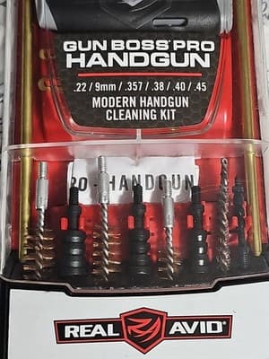 Real Avid GunBoss Pro Handgun Cleaning Kit .22 9mm .357 .38 .40 .45 Pistol Set - Thumbnail 2
