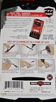 Real Avid GunBoss Pro Handgun Cleaning Kit .22 9mm .357 .38 .40 .45 Pistol Set - Thumbnail 3