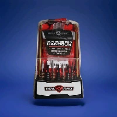 Real Avid GunBoss Pro Handgun Cleaning Kit .22 9mm .357 .38 .40 .45 Pistol Set - Image 1