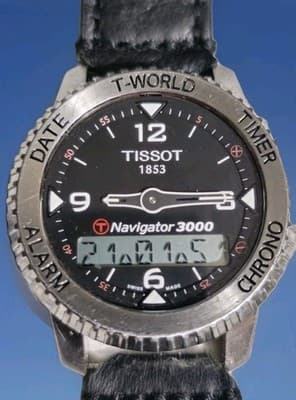 Tissot Navigator 3000 44mm Steel Black Dial Mens Quartz Watch - Image 1