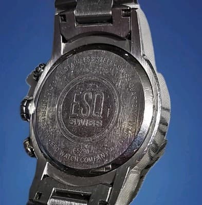 Swiss ESQ By Movado Men's 13 Jewel Multifunction Quartz Watch Brand New Battery - Thumbnail 7