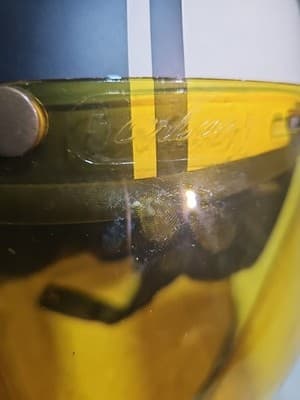 Bell Custom 500 Helmet White Medium with 3-snap Bubble Shield - Thumbnail 3