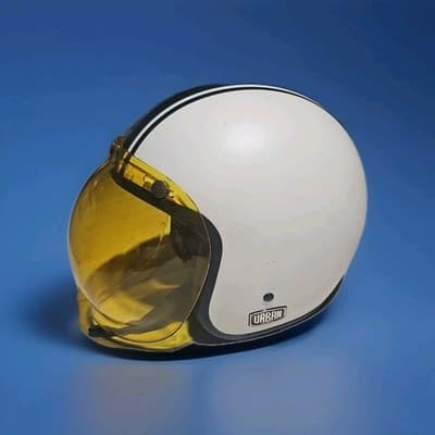 Bell Custom 500 Helmet White Medium with 3-snap Bubble Shield - Thumbnail 4