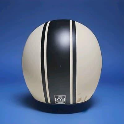 Bell Custom 500 Helmet White Medium with 3-snap Bubble Shield - Thumbnail 6