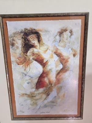 Gary Benfield "Golden Mask" Hand Signed/Numbered LE 410/750 Framed Serigraph - Thumbnail 4