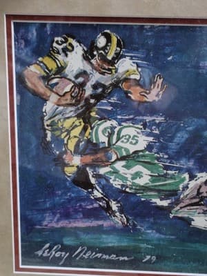 LeRoy Nieman Steelers & Jets 1979 Franco Harris + Signed & Framed - Thumbnail 8
